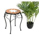 DanDiBo Ambiente DanDiBo Blumenhocker Mosaik Rund 37 cm Blumenständer 12014 Beistelltisch Pflanzenständer Mosaiktisch Klein