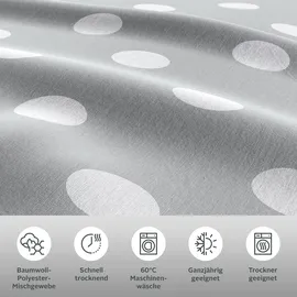 OTTO home Wendebettwäsche Dots grau 135 x 200 cm + 2 x 40 x 80 cm