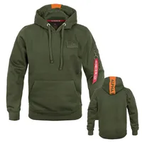 Alpha Industries Red Stripe Kapuzenpullover Dark Green L