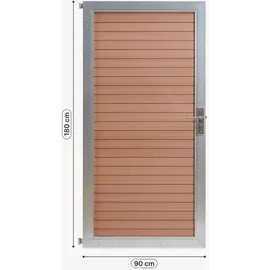 [neu.holz] Gartentor Segovia 180 x 90 cm Braun/WPC