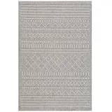 Koza Home Teppich Teppich Kurzflor Muster Modern Wohnzimmer Grau Creme, 160x230 cm grau 160.00 cm x 230.00 cm