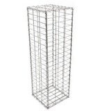 Wiltec Gabione 100 x 30 x 30 cm aus Drahtgitter, feuerverzinkter Gabionenzaun, Steinkorb für Gabionenwand, Gabionen Sichtschutz und Gabionen Hochbeet