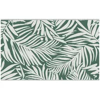 Outsunny Outdoor Teppich Wendbares Wetterfest Outdoorteppich Carpet mit Blätter-Muster