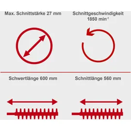 SCHEPPACH Benzin-Heckenschere BHS650 560 mm Schnittlänge