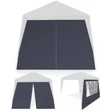 CASARIA Seitenwände für Pavillon 3x3 m 2 Stück Grau