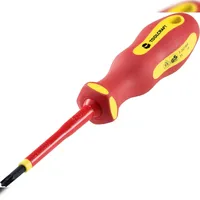 TOOLCRAFT Mini-Schraubendreher SL/PZ1 VDE Plus/minus 80 mm gelb/rot