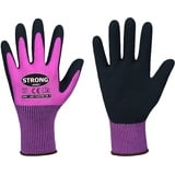 Stronghand Handschuhe LADY FLEXTER Größe 6 pink/schwarz EN 420/EN 388 PSA II