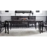 Casa Padrino Luxus Barock Esstisch Grau / Schwarz - Handgefertigter Massivholz Esszimmertisch - Luxus Esszimmer Möbel im Barockstil - Barock Möbe... - Grau