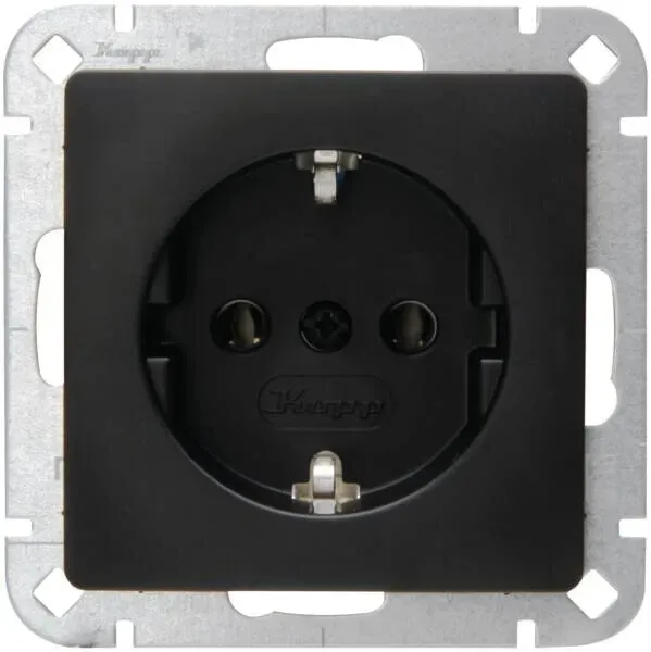Kopp 923550004 HK05 Schutzkontaktsteckdose mattschwarz