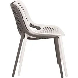 Garden Pleasure TEANA Stapelstuhl 50 x 60 x 83 cm grau 2 St.