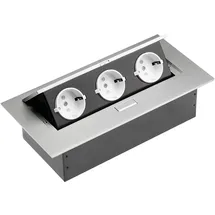 Gtv Steckdosenleiste 3 x Schuko Grau 2 St.