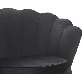 SalesFever Cocktailsessel Clam Polyester 76 x 78 x 76 cm Schwarz