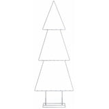 Spetebo Deko Metall Aufsteller für Zierschmuck - 111 cm/weiß - Weihnachtsbaum Tannenbaum für Weihnachtsschmuck