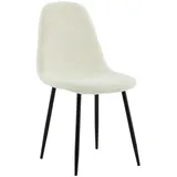 Livetastic Stuhl-Set, Schwarz, Weiß, Metall, Textil, rund, 44x87x53 cm, abwischbar, Esszimmer, Stühle, Esszimmerstühle, Esszimmerstühle-Set