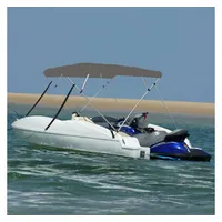 vidaXL Bimini Sonnenverdeck 4-Bow 243 x 244 x 137 cm Grau