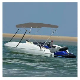 vidaXL Bimini Sonnenverdeck 4-Bow 243 x 244 x 137 cm Grau