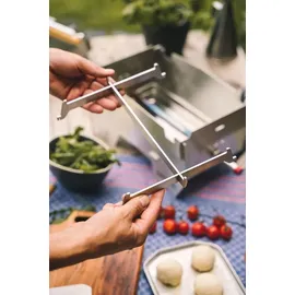 Skotti Pizzastein 24 cm Edelstahl/Stein beige