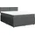 vidaXL Boxspringbett mit Matratze Dunkelgrau 140x200 cm Stoff