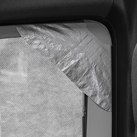 PRO PLUS Frontscheiben Abdeckung kompatibel für Verschiedene Marken – Abdeckplane für Wohnwagen mit UV-Schutz, 160 GSM Vliesstoff, Spiegelschlitzen – Spanngurten (Kompatibel mit Mercedes Sprinter ab 2018)