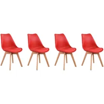 Happy Garden Esszimmerstuhl Nora rot 4er Set