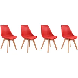 Happy Garden Esszimmerstuhl Nora rot 4er Set