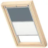 VELUX Verdunkelungsrollo Duo DFD SK06, 4581S Blaugrau/Weiß, alu