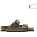 Birkenstock für Damen. 951303 Sandalen aus Leder Arizona (Schmale Passform) taupe (40), Wohnung, Keine, Lässig