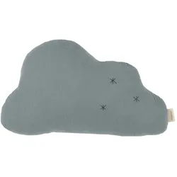 Nobodinoz - Wabi Sabi Musselin Cloud Kissen, 37 x 25 cm, azure