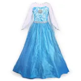 JerrisApparel Prinzessin Kostüm Karneval Verkleidung Party Kleid (120, ELSA)