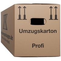 KK Verpackungen Aufbewahrungsbox (Spar-Set, 75 Stück, 75er-Set), Umzugskartons Umzugskiste Bücherkarton 2-wellig in Profiqualität Braun braun