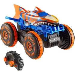 Hot Wheels Monster Trucks Tiger Shark Climber RC-Fahrzeug, batteriebetriebener Spielzeug-Truck mit Fernbedienung