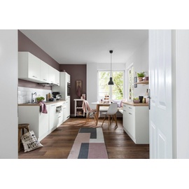 Held MÖBEL Küchenzeile »Visby«, mit E-Geräten, Breite 330 cm inkl. Kühlschrank, weiß