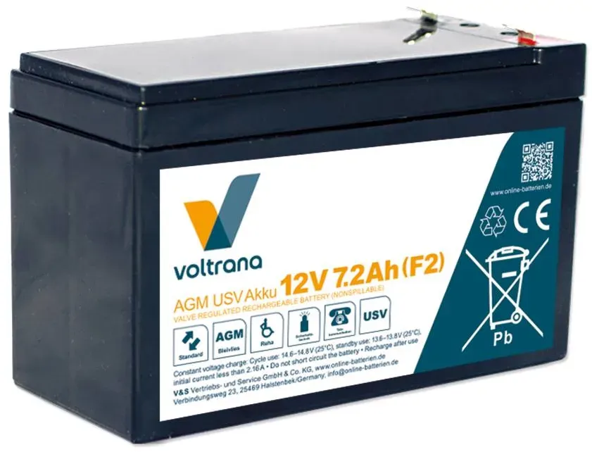 USV-Akku passend für APC Back-UPS BE650G2-GR RBC110 12V 1 x 12V 7,2Ah – Voltrana Ersatzakku