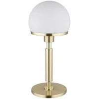 GLOBO Tischlampe Wohnzimmer Tischleuchte Nachttischlampe Pilz Design messingfarben, Metall