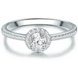 Trilani Ring aus Sterling Silber mit Zirkonia in silber | Gr.: 47