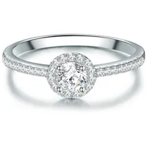 Trilani Ring aus Sterling Silber mit Zirkonia in silber | Gr.: 47