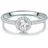 Trilani Ring aus Sterling Silber mit Zirkonia in silber | Gr.: 47
