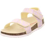 superfit Fussbettpantoffel Sandale, Gelb/Rosa 6010, 28 EU Weit
