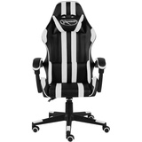 vidaXL Gaming Chair Schwarz und Weiß Kunstleder (20523)