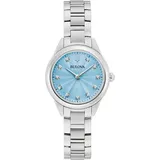 Bulova Sutton Silber Damen Armbanduhr 96P250