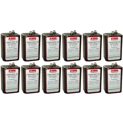 12x Nissen 4R25 Konstant 25 - 6V / 25-28Ah Luftsauerstoff - ohne Quecksilber und Cadmium