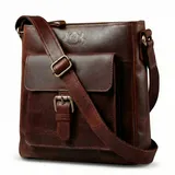 Sid & Vain Yale Umhängetasche Leder Braun
