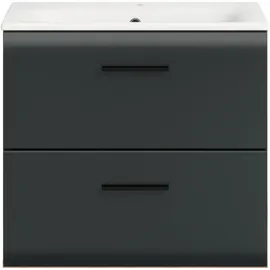 WELLTIME Waschbeckenunterschrank FLORENZ 60 x 53 cm Schwarz