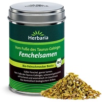 Herbaria Fenchelsamen 40g M-Dose – Bio Fenchelsamen ganz – Bio Gewürze zum Würzen von Salat, Kohl, Fisch und Gemüse und als Brotgewürz – in nachhaltiger Aromaschutzdose