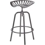 Homescapes Barhocker Traktorsitz 47 x 74 x 50 cm Grau