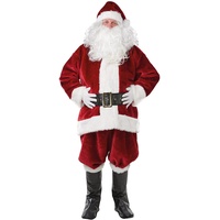 Rubie's Official 300085XL Weihnachtsmann-Kostüm für Erwachsene, Purpurfarben, hochwertig, für Herren, Größe XL, Brustumfang 116,8 cm, Taille 91,4-101,6 cm