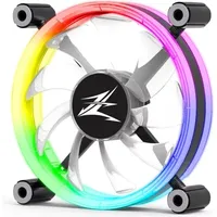 Zalman ZM-LF120 ARGB Lüfter 120mm Leise - PWM Lüftersteuerung 800-1500 U/Min - Kühler PC Gehäuselüfter RGB - Case Fan 120mm mit Lichtsteuerungssoftware - schwarz
