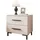 lookway Nachttisch LINA 55 x 52 x 37 cm Beige/Schwarz