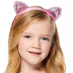 Glamour Katzenohren Haarreif rosa - OS