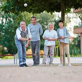 Relaxdays Boule Set Metall 6 Kugeln